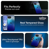 Blue Rhombus Pattern Glass Case for Google Pixel 10A 5G