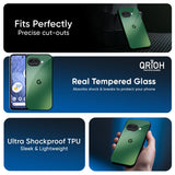 Green Grunge Texture Glass Case for Google Pixel 10A 5G