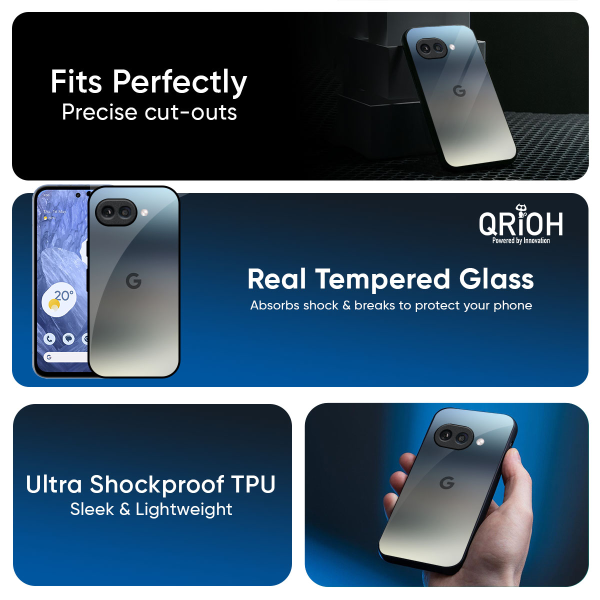 Tricolor Ombre Glass Case for Google Pixel 10A 5G