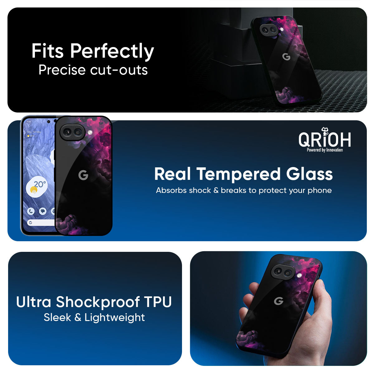 Pink Bust Glass Case for Google Pixel 9A