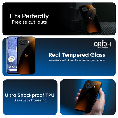 Orange Black Fusion Glass Case for Google Pixel 10A 5G