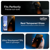 Orange Black Fusion Glass Case for Google Pixel 10A 5G