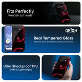 Red Thunder Glass Case for Google Pixel 9A