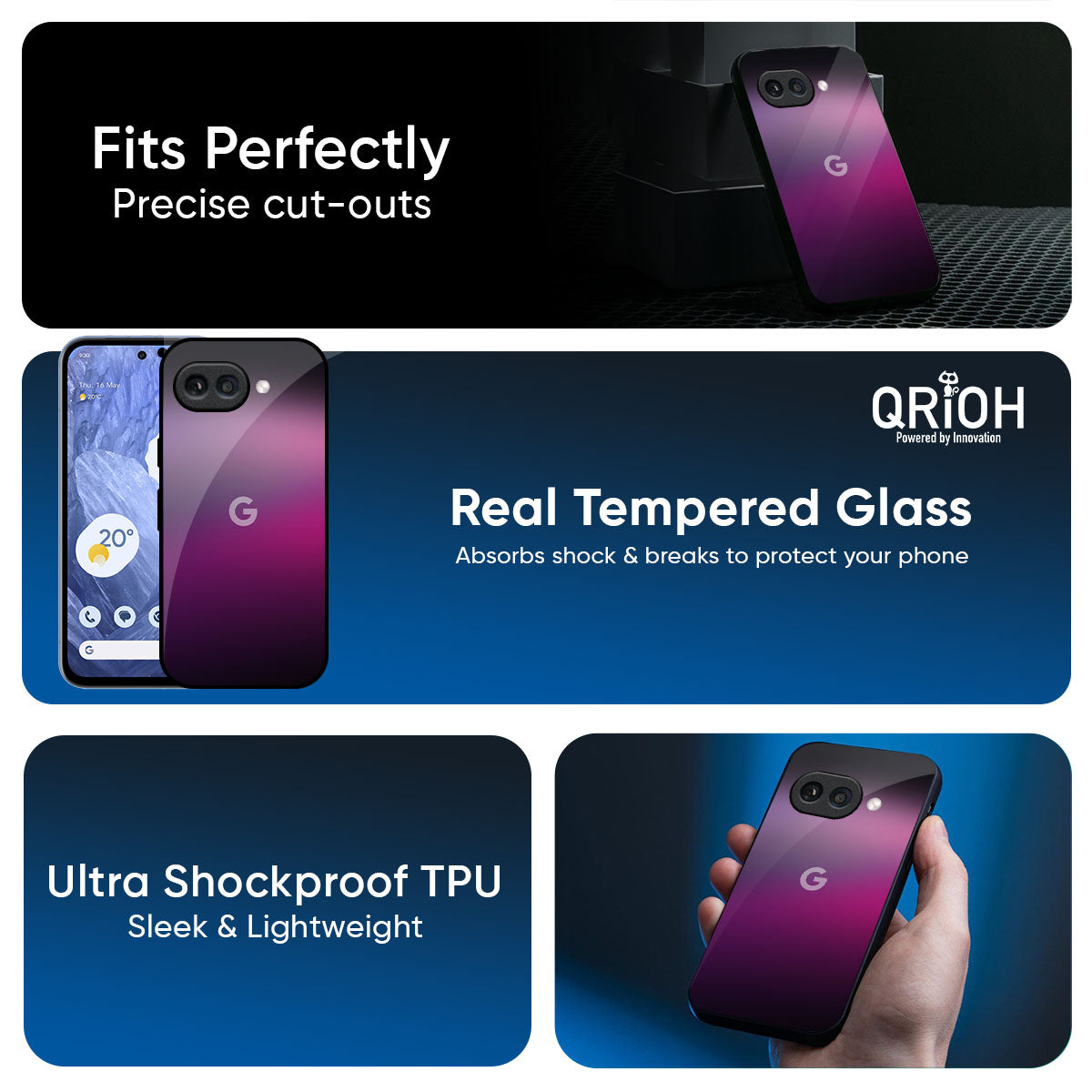 Knight Pink Glass Case for Google Pixel 9A