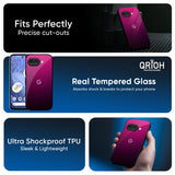 Purple Ombre Pattern Glass Case for Google Pixel 9A