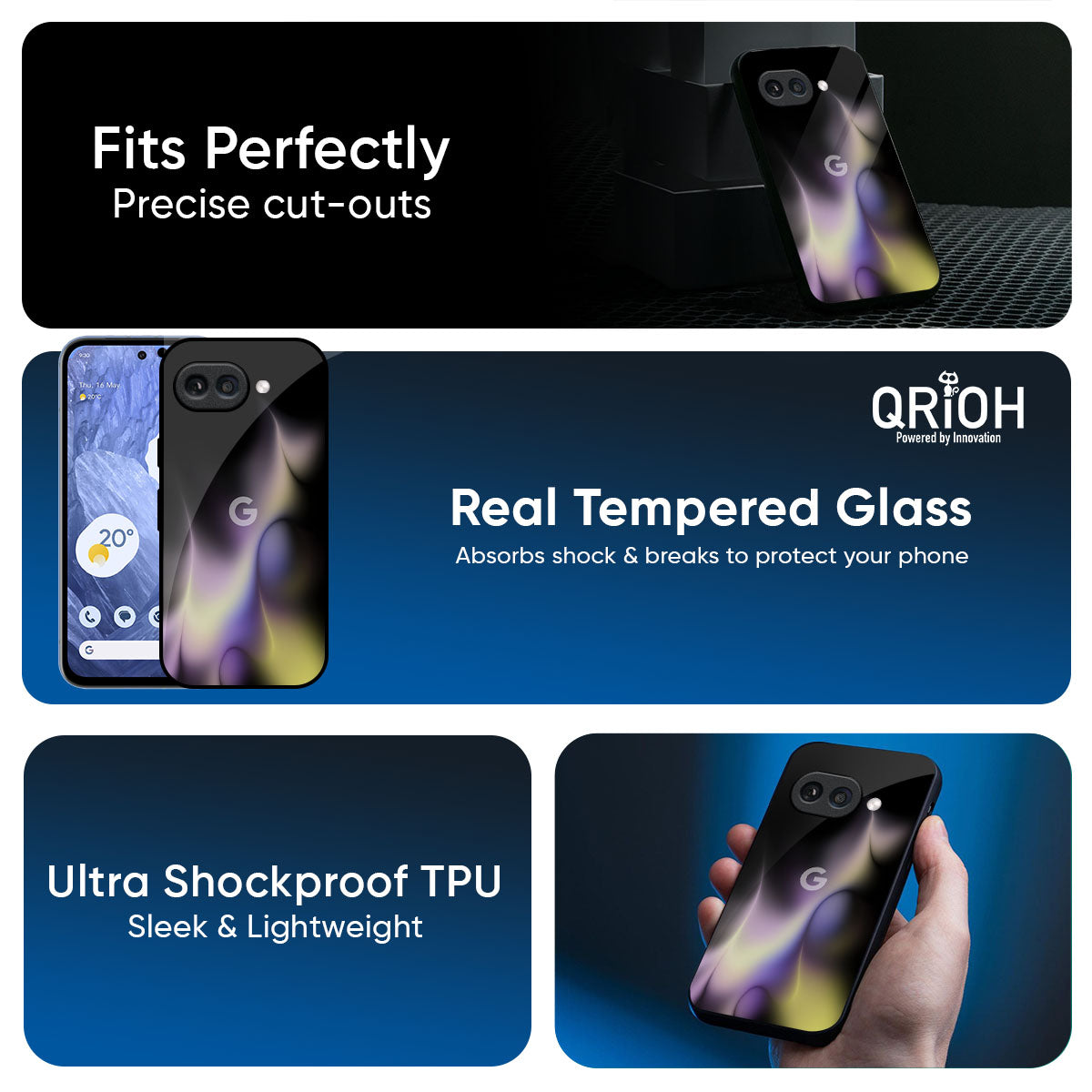 Flames Flow Glass Case for Google Pixel 9A