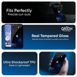 Blue Scratch Glass Case for Google Pixel 9A