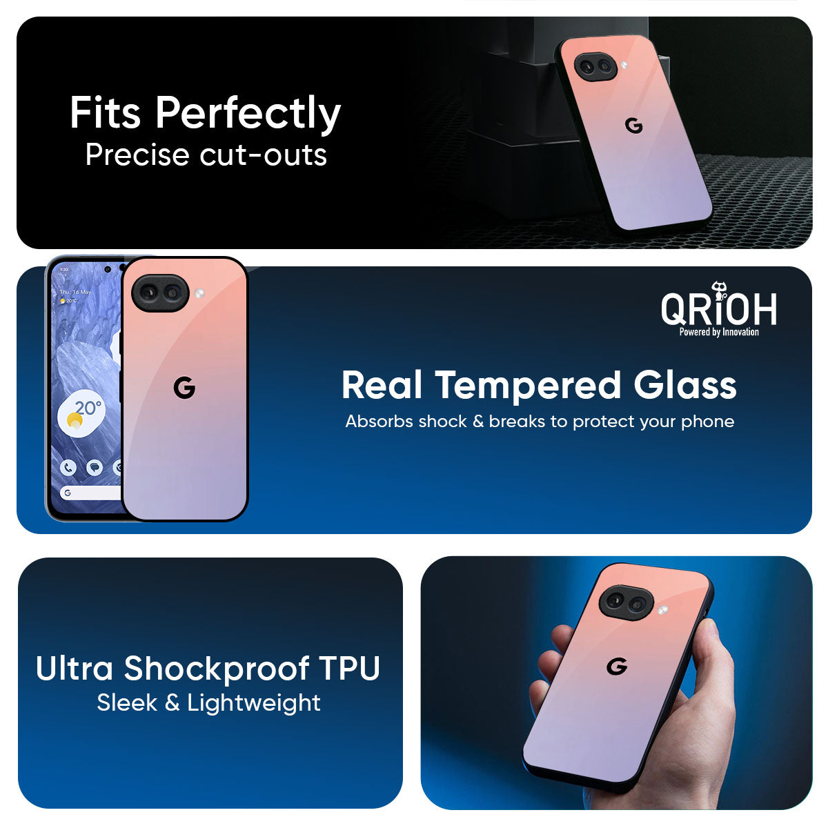 Dawn Gradient Glass Case for Google Pixel 9A