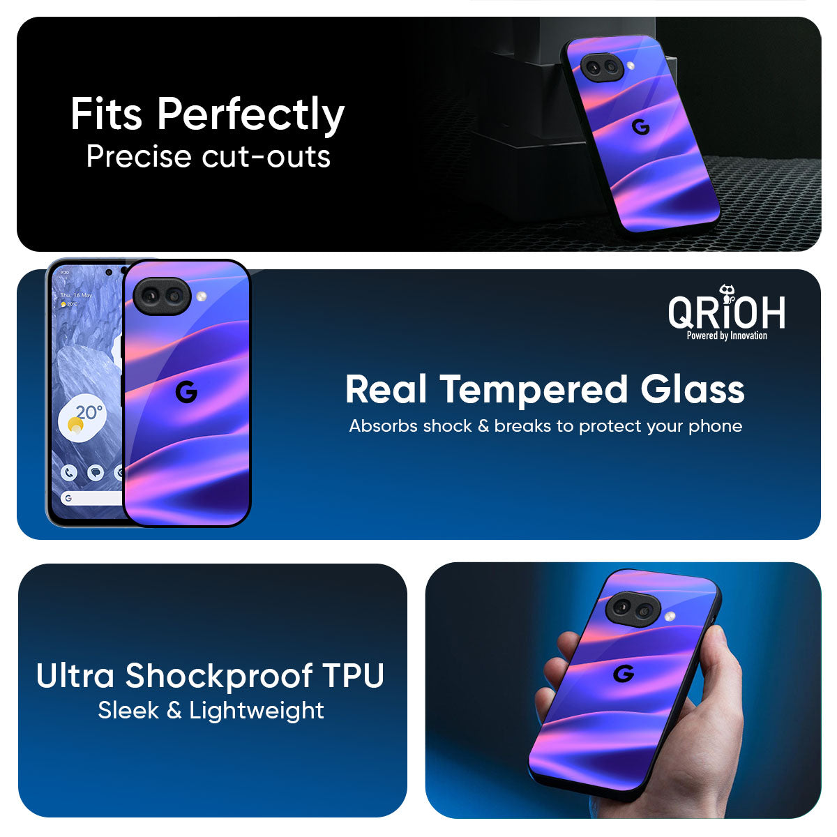 Colorful Dunes Glass Case for Google Pixel 9A