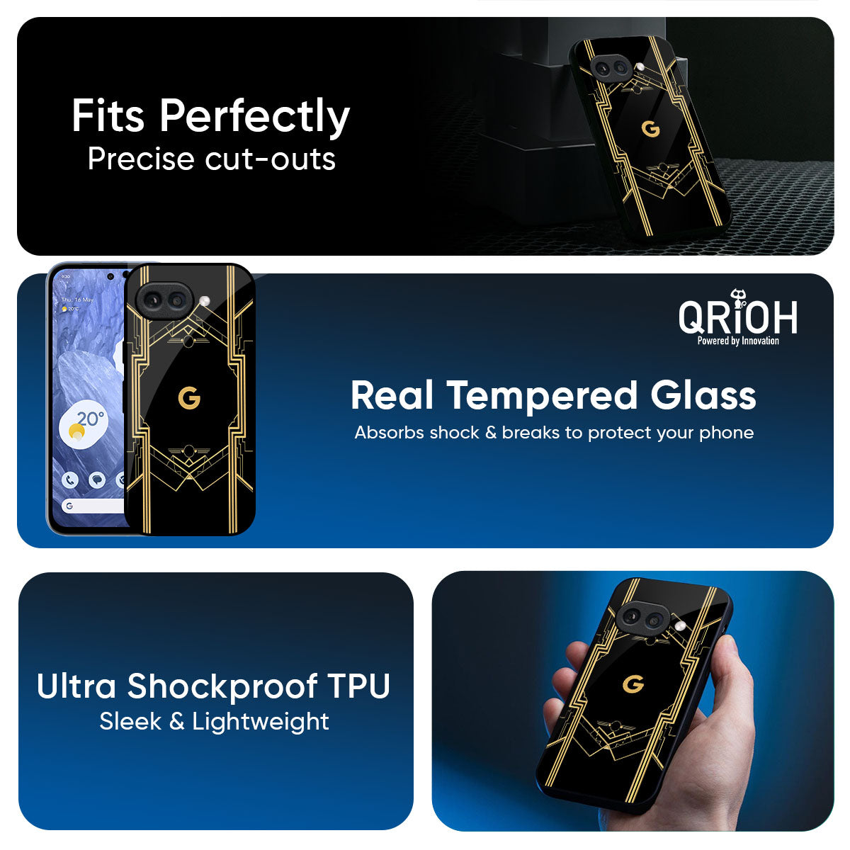 Sacred Logo Glass Case for Google Pixel 9A
