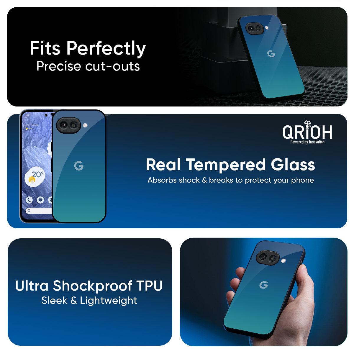 Celestial Blue Glass Case For Google Pixel 10A 5G