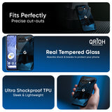 Polygonal Blue Box Glass Case For Google Pixel 9A
