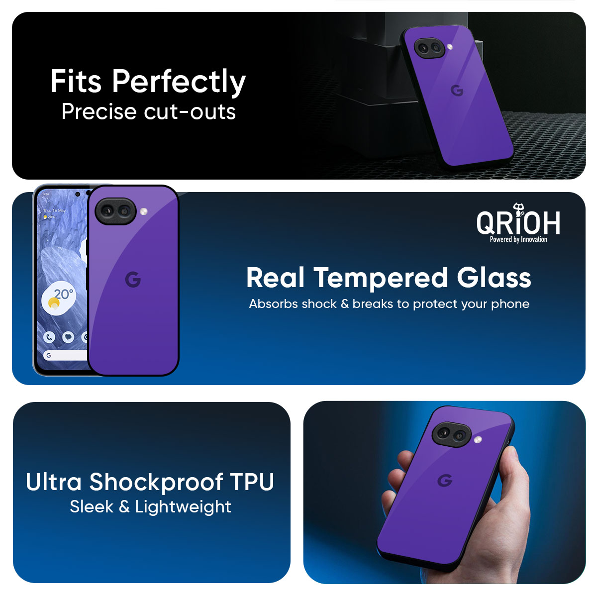 Amethyst Purple Glass Case for Google Pixel 10A 5G