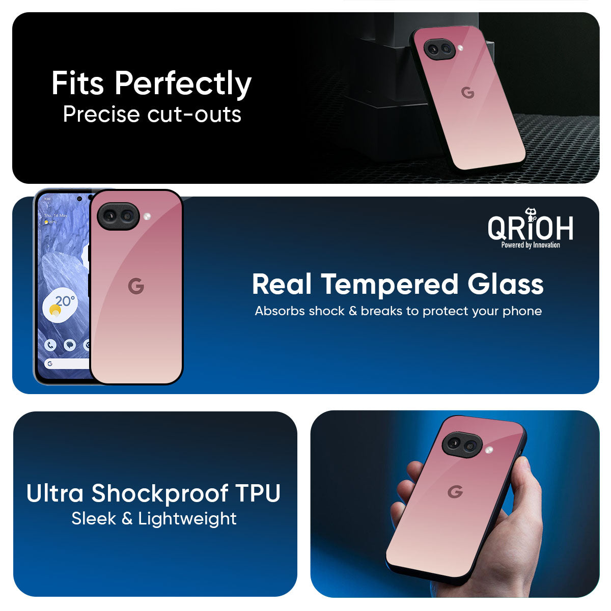 Blooming Pink Glass Case for Google Pixel 10A 5G