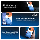 Wavy Color Pattern Glass Case for Google Pixel 9A