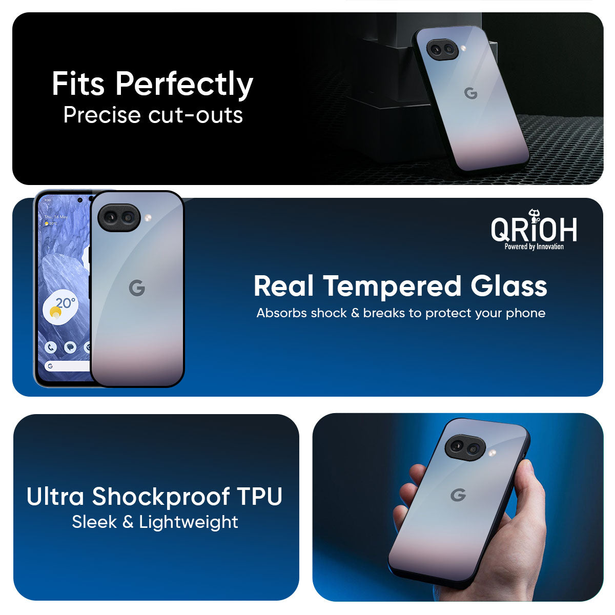 Light Sky Texture Glass Case for Google Pixel 9A