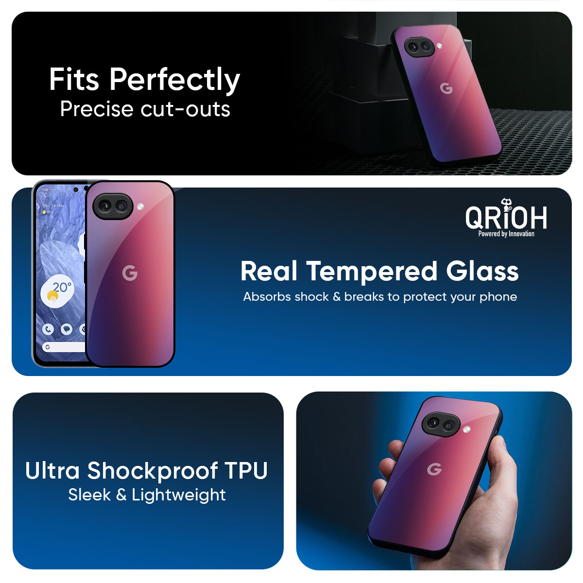 Multi Shaded Gradient Glass Case for Google Pixel 10A 5G