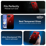 Maroon Faded Glass Case for Google Pixel 10A 5G