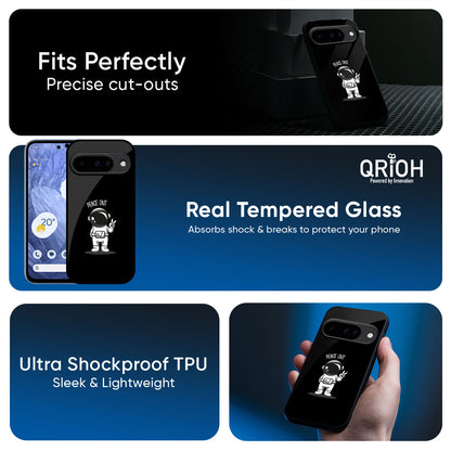 Peace Out Astro Glass Case for Google Pixel 10 5G