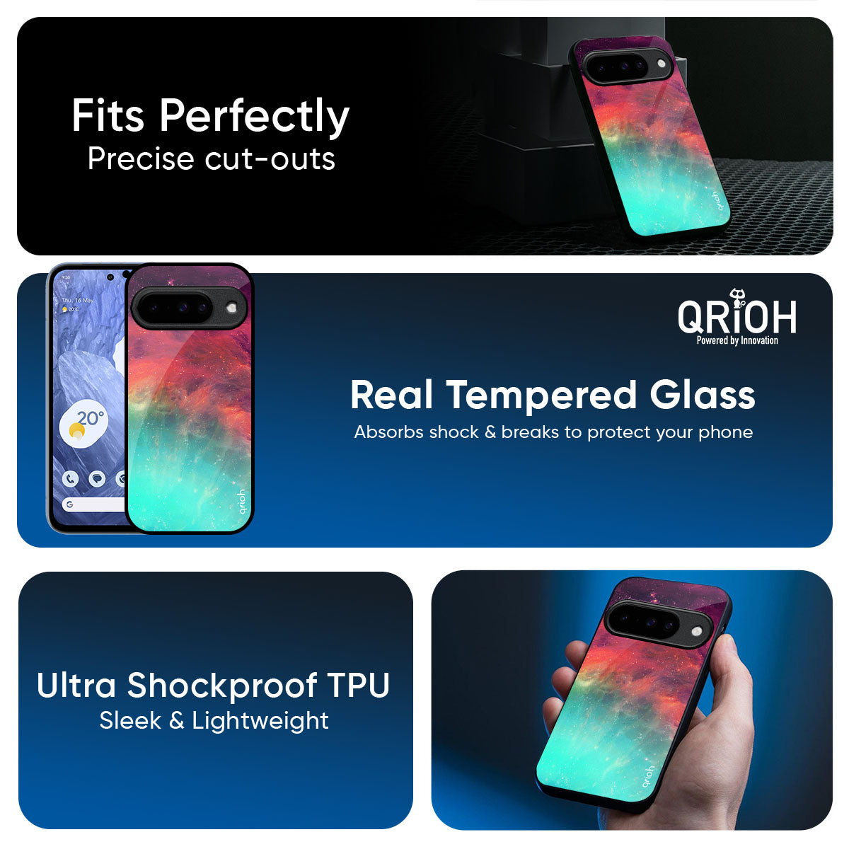 Colorful Aura Glass Case for Google Pixel 10 5G