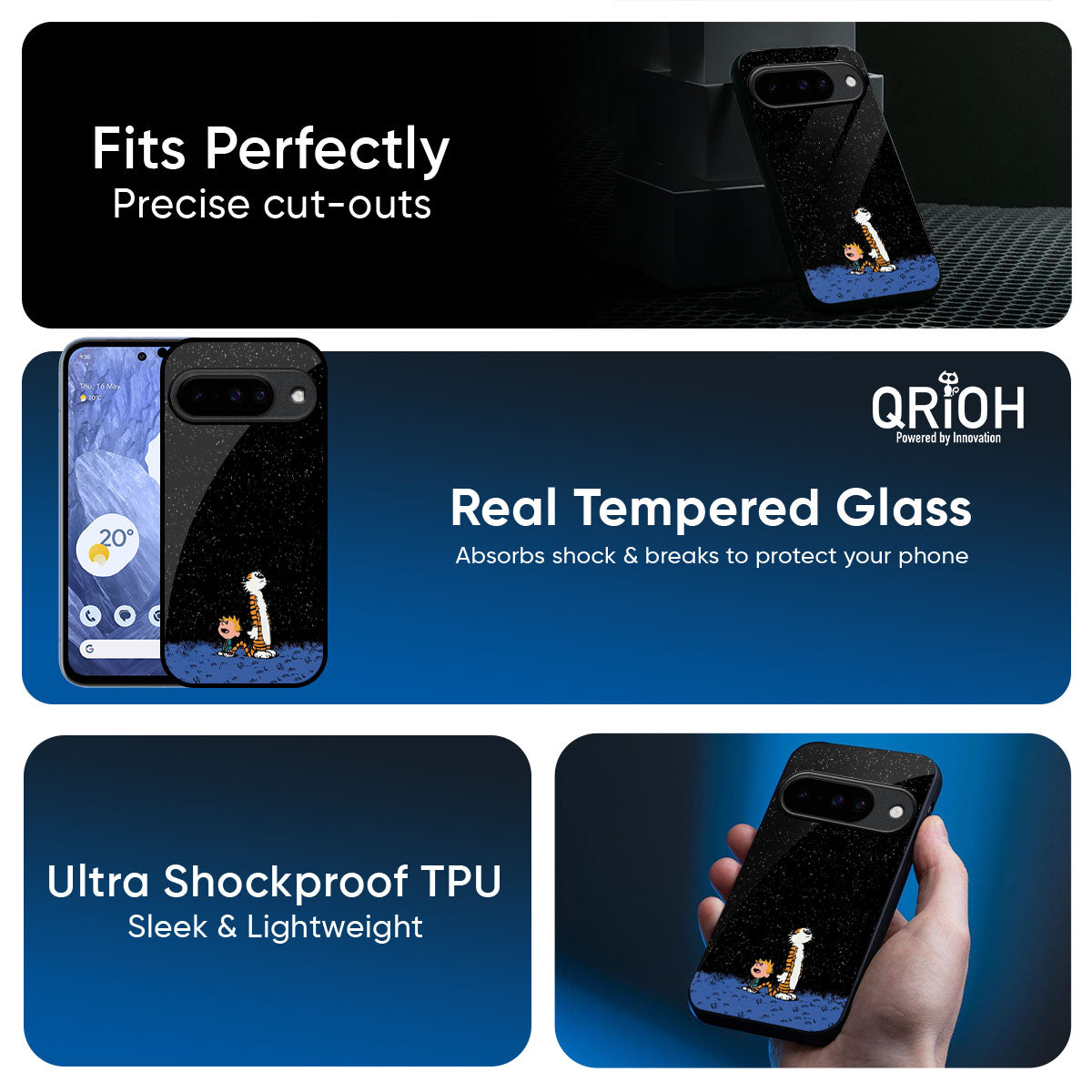 Night Sky Star Glass Case for Google Pixel 10 5G