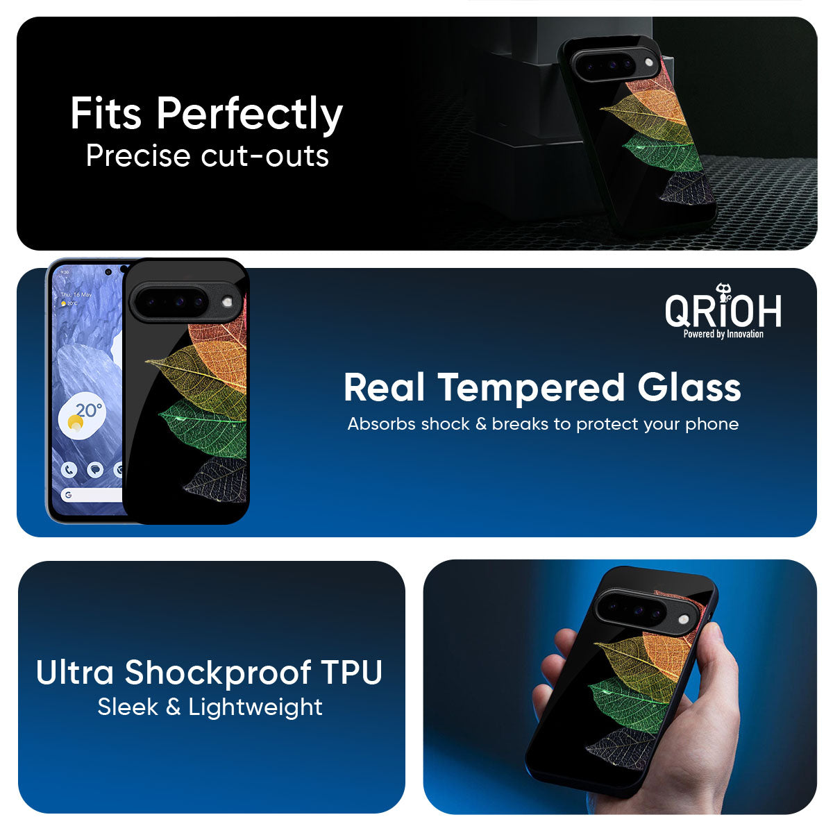 Colorful Leaves Glass Case for Google Pixel 10 Pro XL 5G
