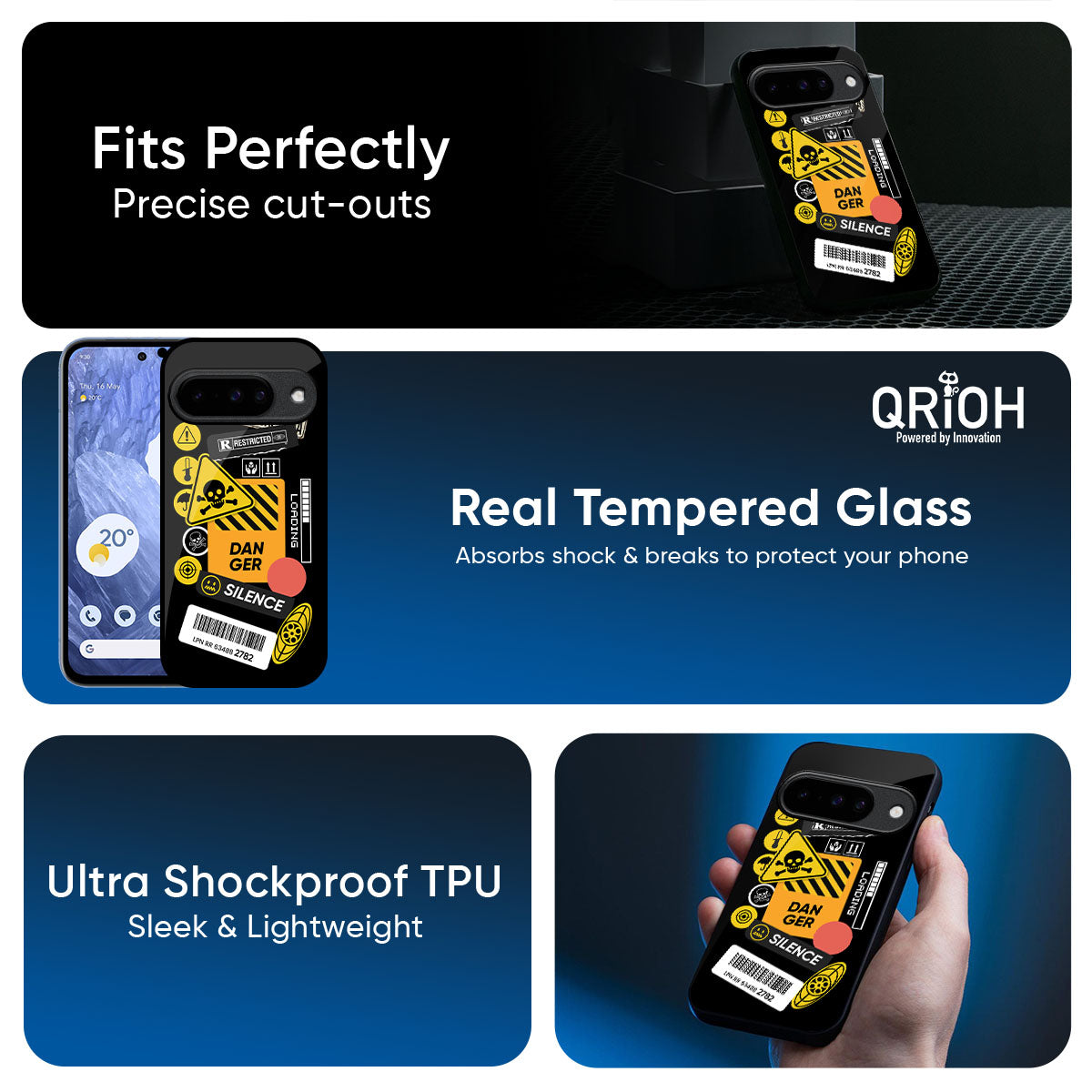 Danger Signs Glass Case for Google Pixel 10 5G