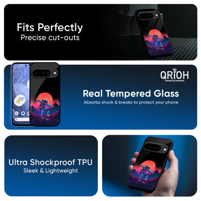 Retro Astronaut Glass Case for Google Pixel 10 5G