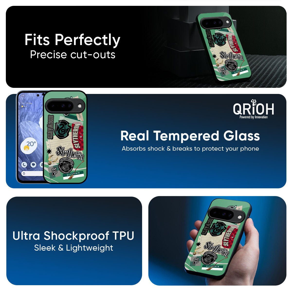Slytherin Glass Case for Google Pixel 10 5G