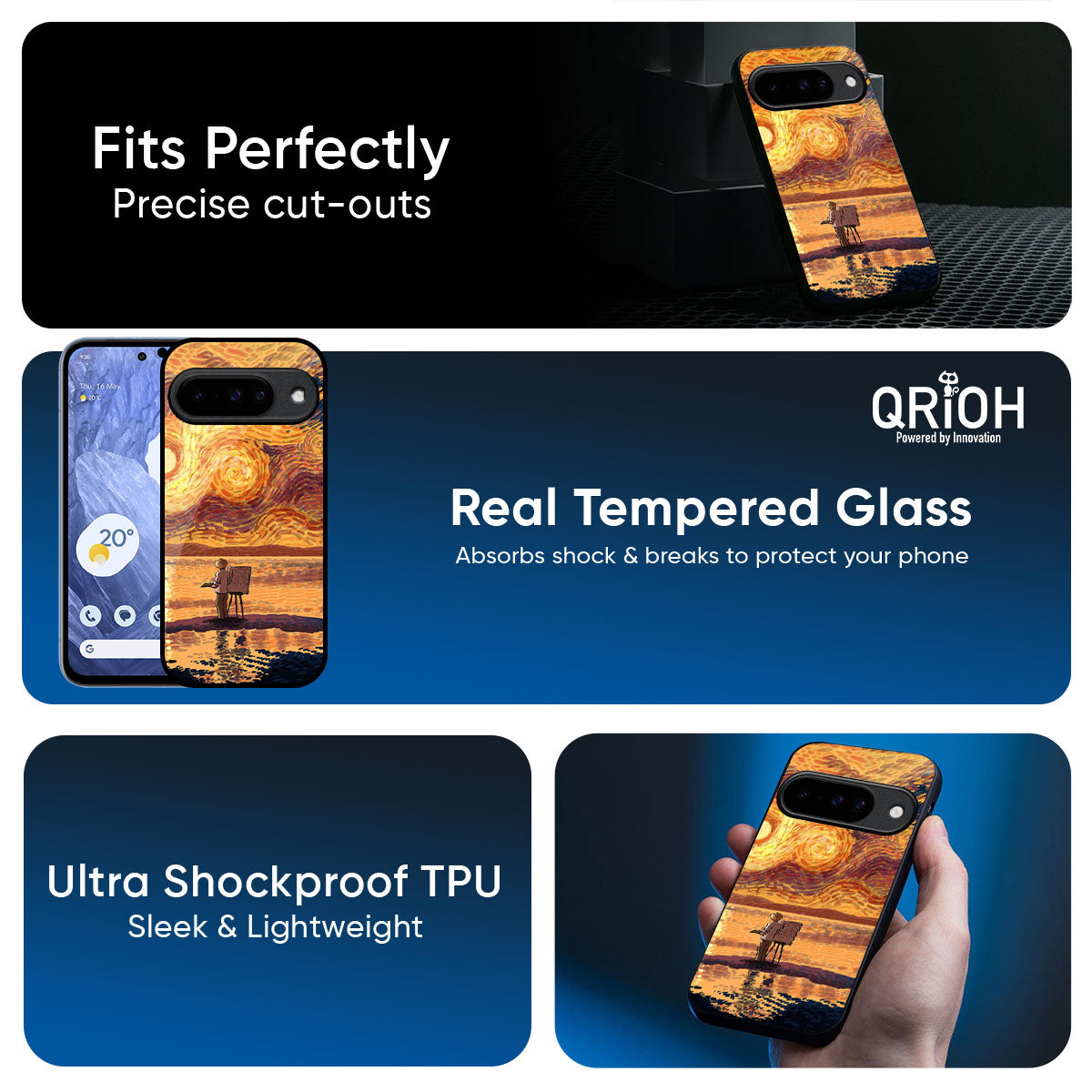 Sunset Vincent Glass Case for Google Pixel 10 Pro 5G