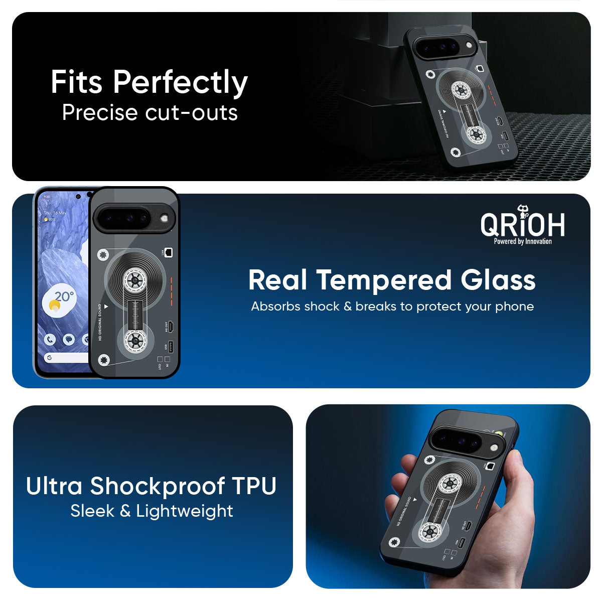 Retro Recorder Glass Case for Google Pixel 10 5G