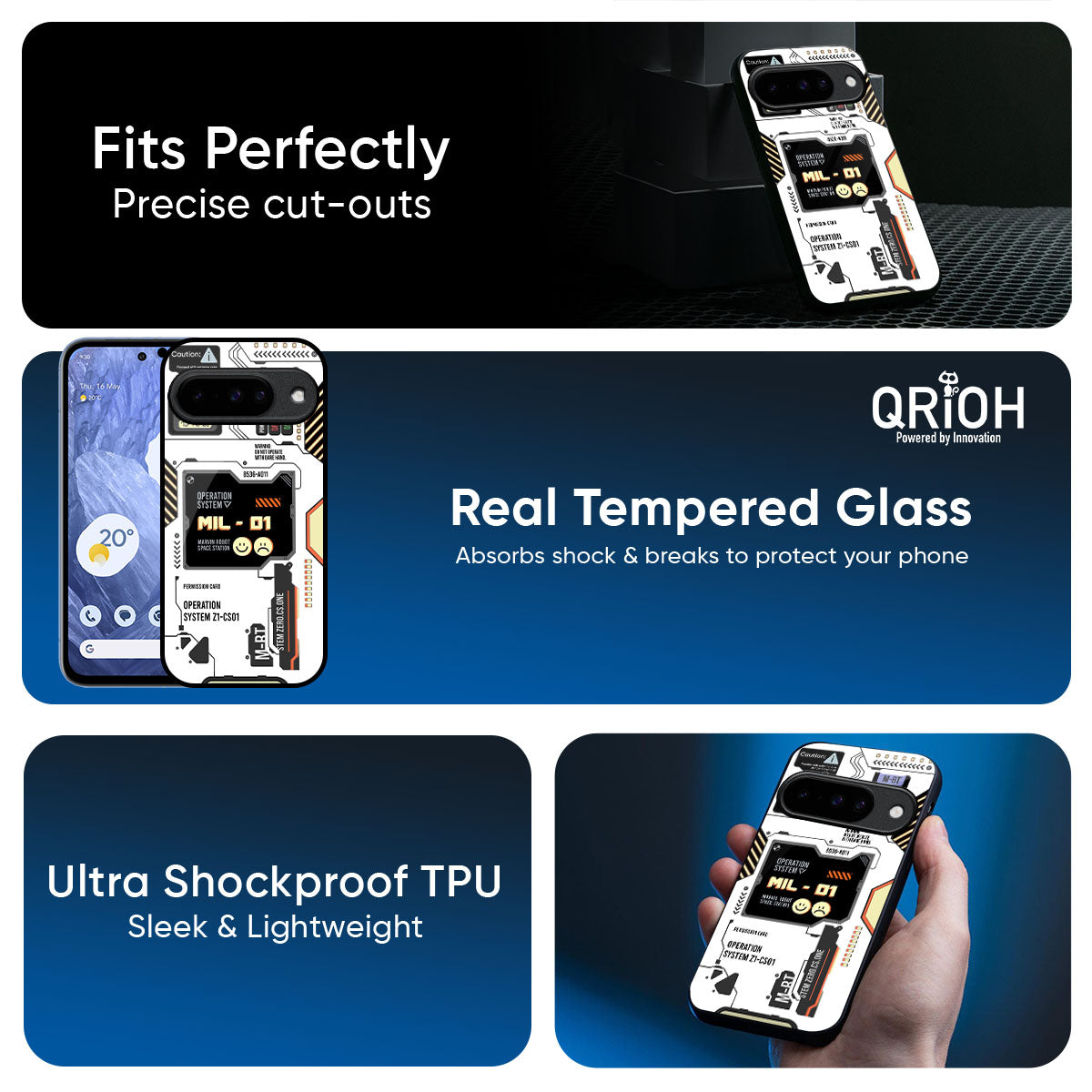 Tech Display Glass Case for Google Pixel 10 Pro XL 5G
