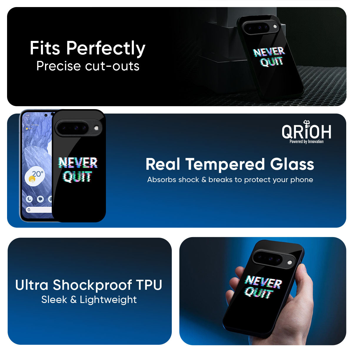 Never Quit Glass Case For Google Pixel 10 Pro 5G