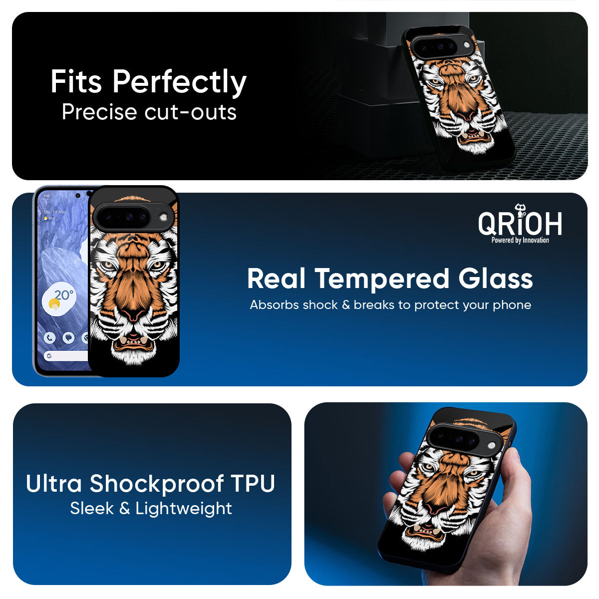 Angry Tiger Glass Case For Google Pixel 10 5G