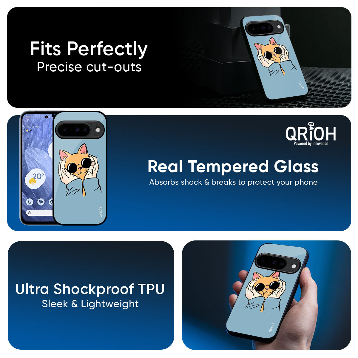 Adorable Cute Kitty Glass Case For Google Pixel 10 Pro 5G