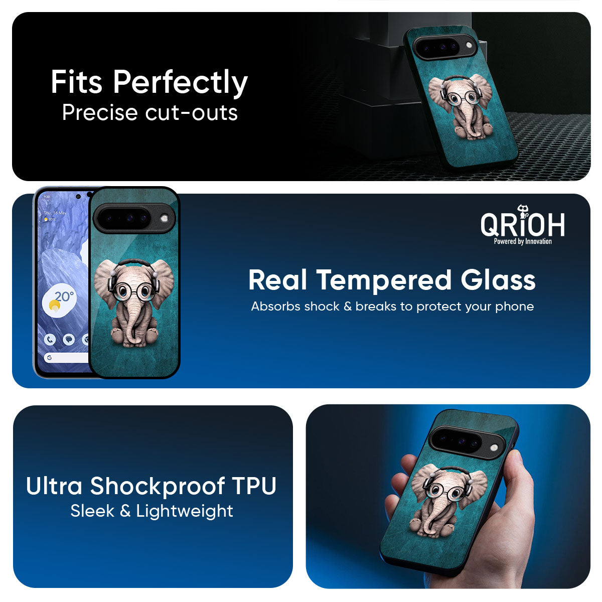Adorable Baby Elephant Glass Case For Google Pixel 10 Pro XL 5G