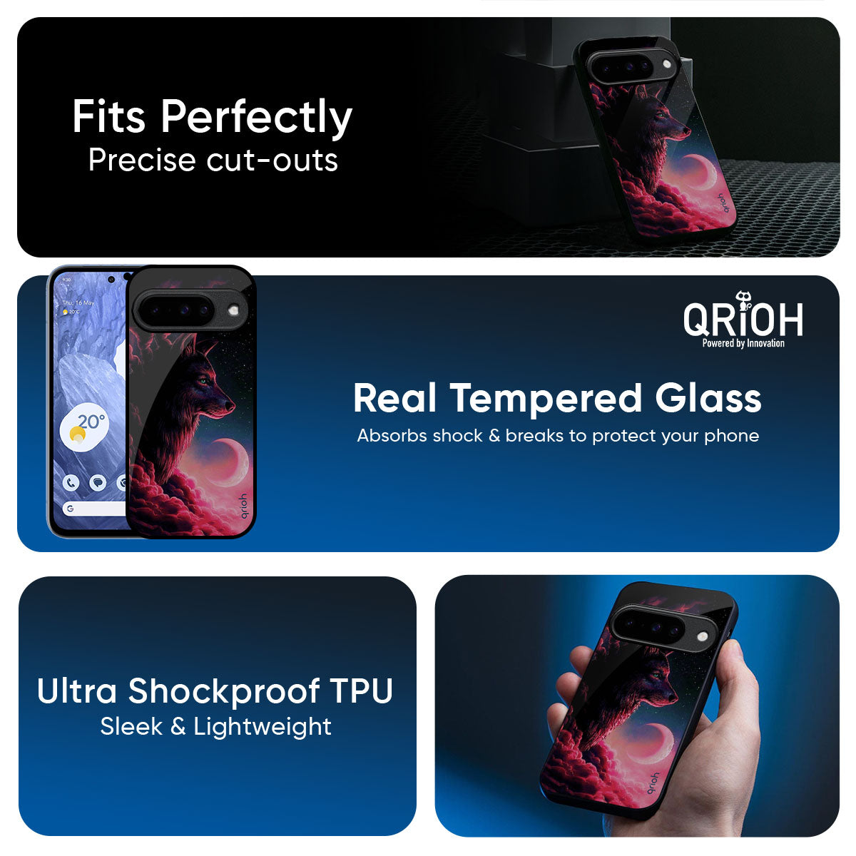 Moon Wolf Glass Case for Google Pixel 10 5G