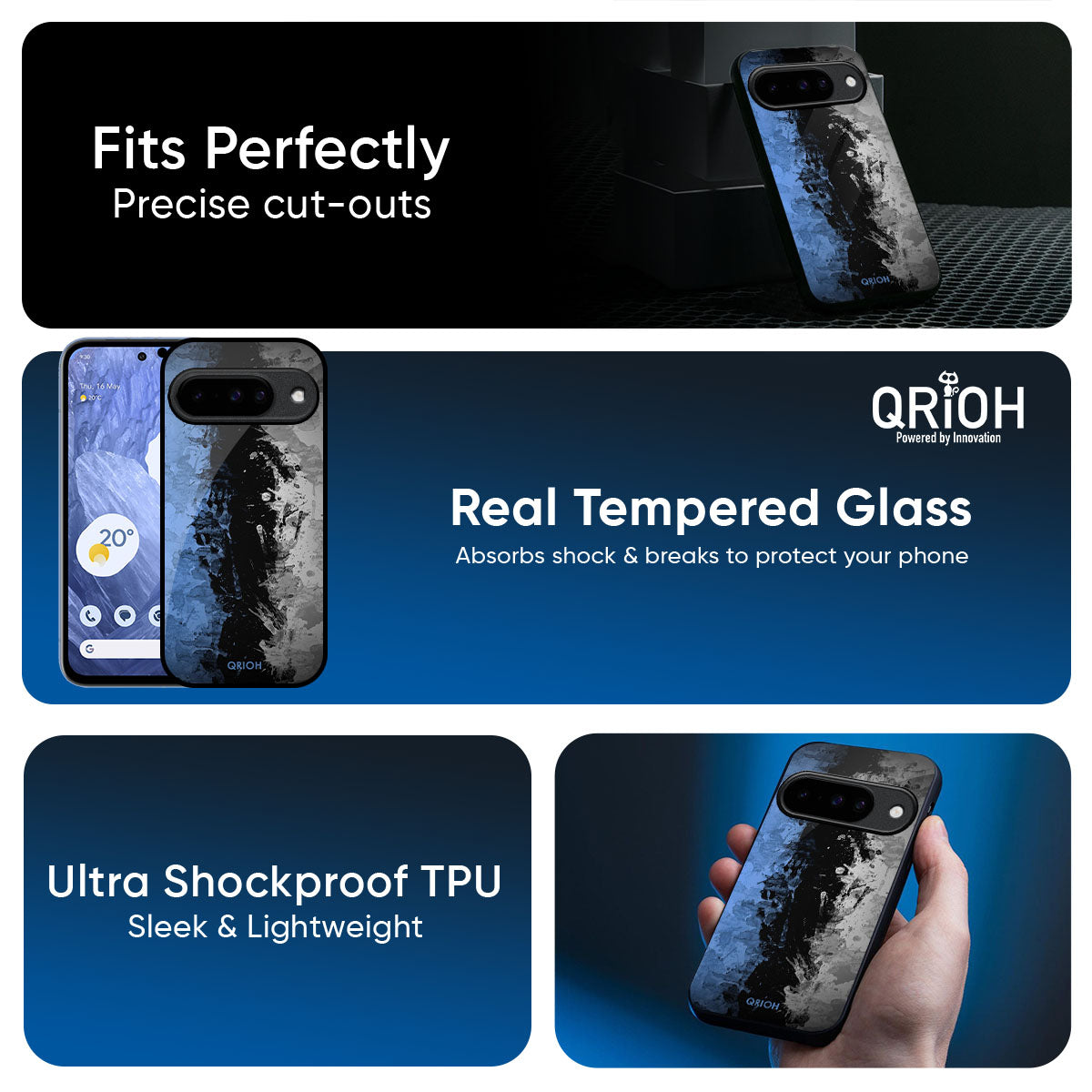 Dark Grunge Glass Case for Google Pixel 10 Pro XL 5G