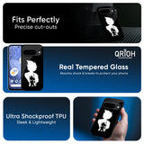Monochrome Goku Glass Case for Google Pixel 10 Pro 5G
