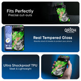 Anime Green Splash Glass Case for Google Pixel 10 Pro XL 5G