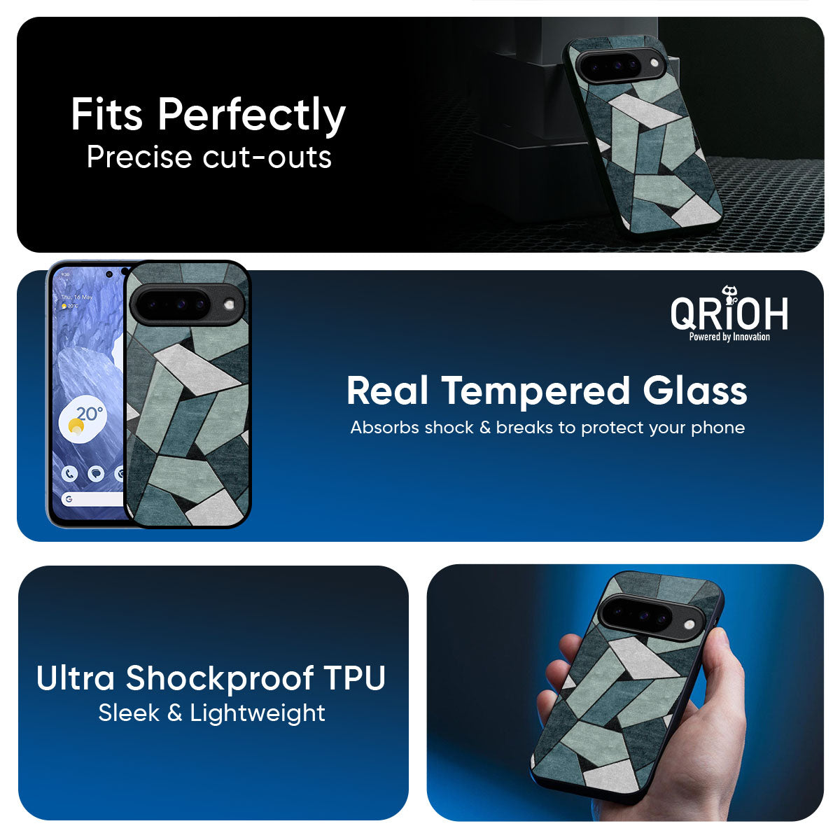 Abstact Tiles Glass Case for Google Pixel 10 5G