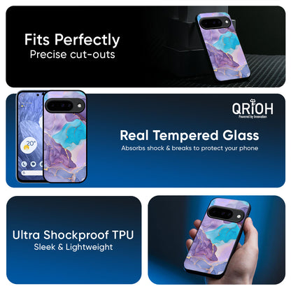 Alcohol ink Marble Glass Case for Google Pixel 10 5G