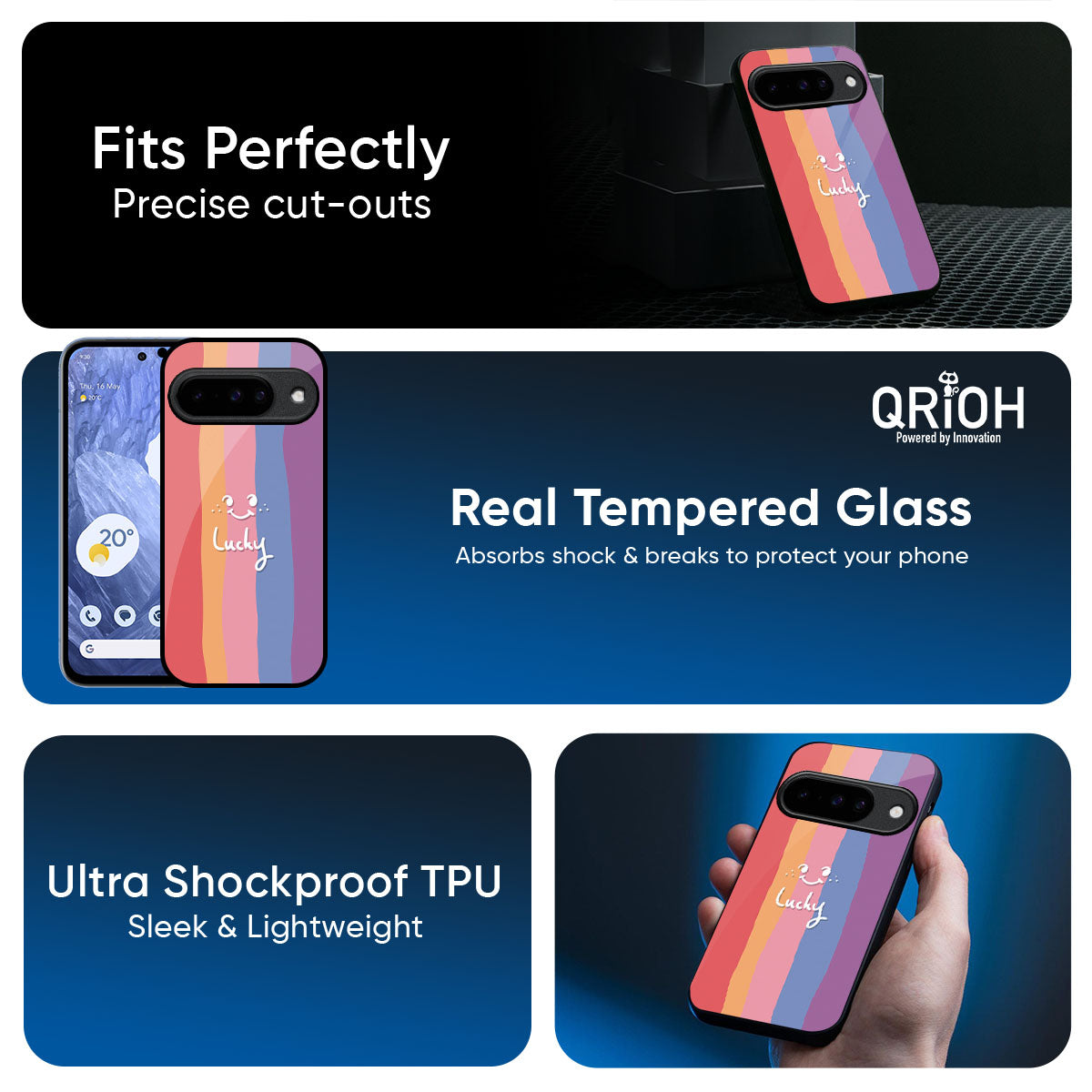 Lucky Abstract Glass Case for Google Pixel 10 5G
