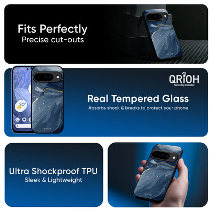 Deep Ocean Marble Glass Case for Google Pixel 10 5G