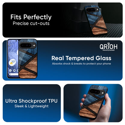 Wooden Tiles Glass Case for Google Pixel 10 5G