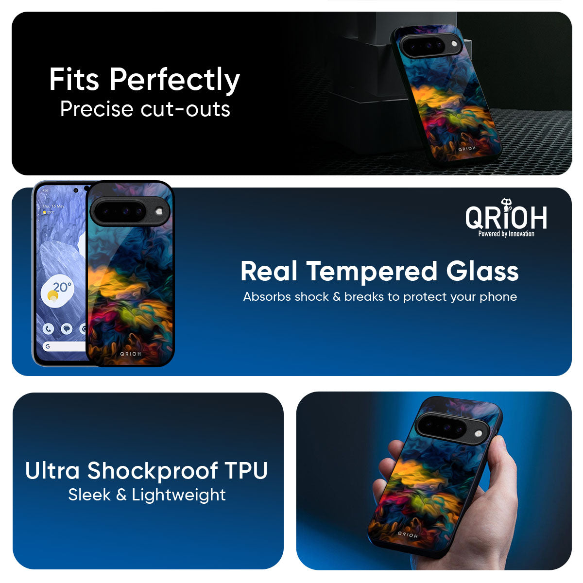 Multicolor Oil Painting Glass Case for Google Pixel 10 5G