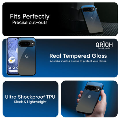 Blue Grey Ombre Glass Case for Google Pixel 10 Pro XL 5G
