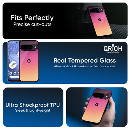 Geometric Pink Diamond Glass Case for Google Pixel 10 5G