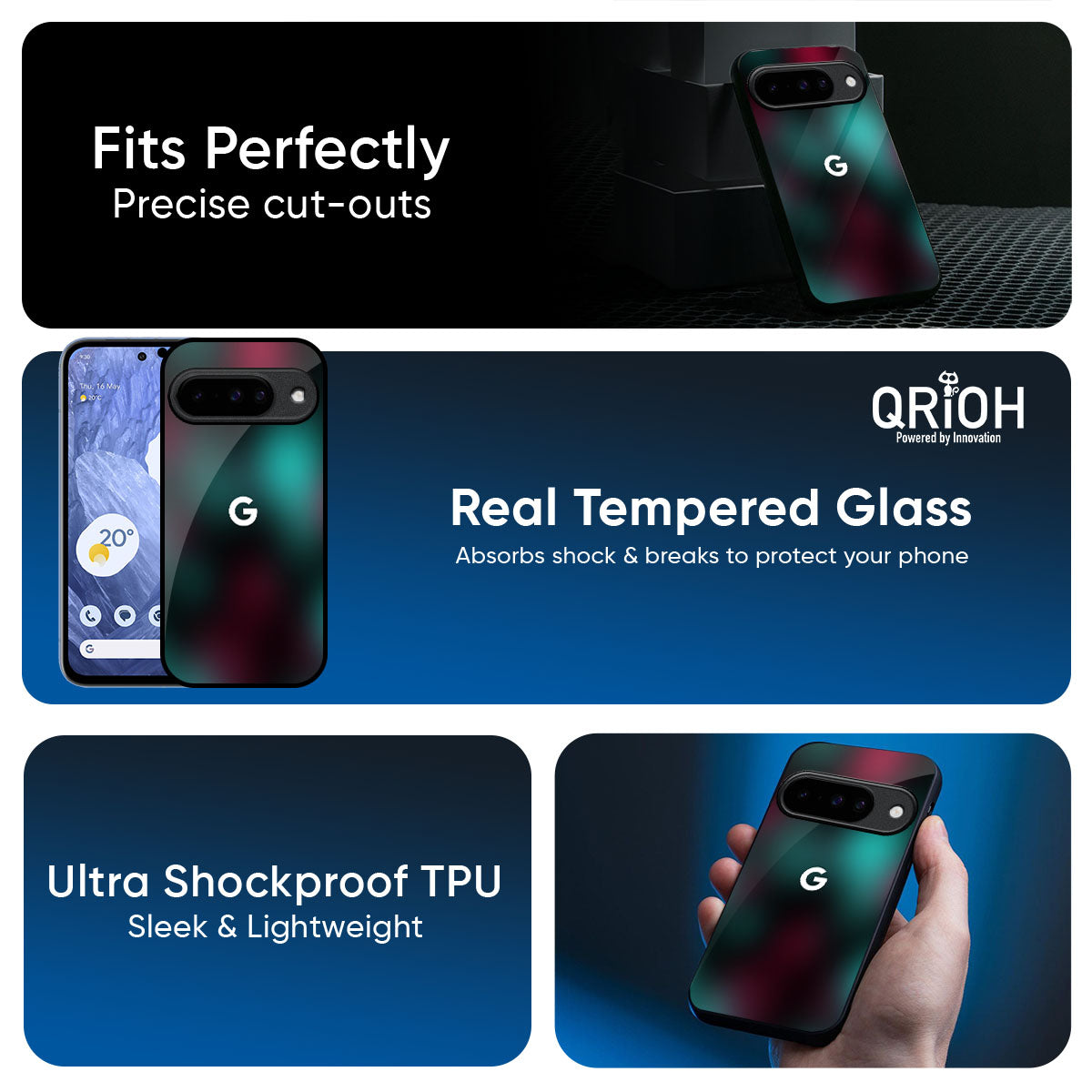 Dark Gradiant Glass Case for Google Pixel 10 5G