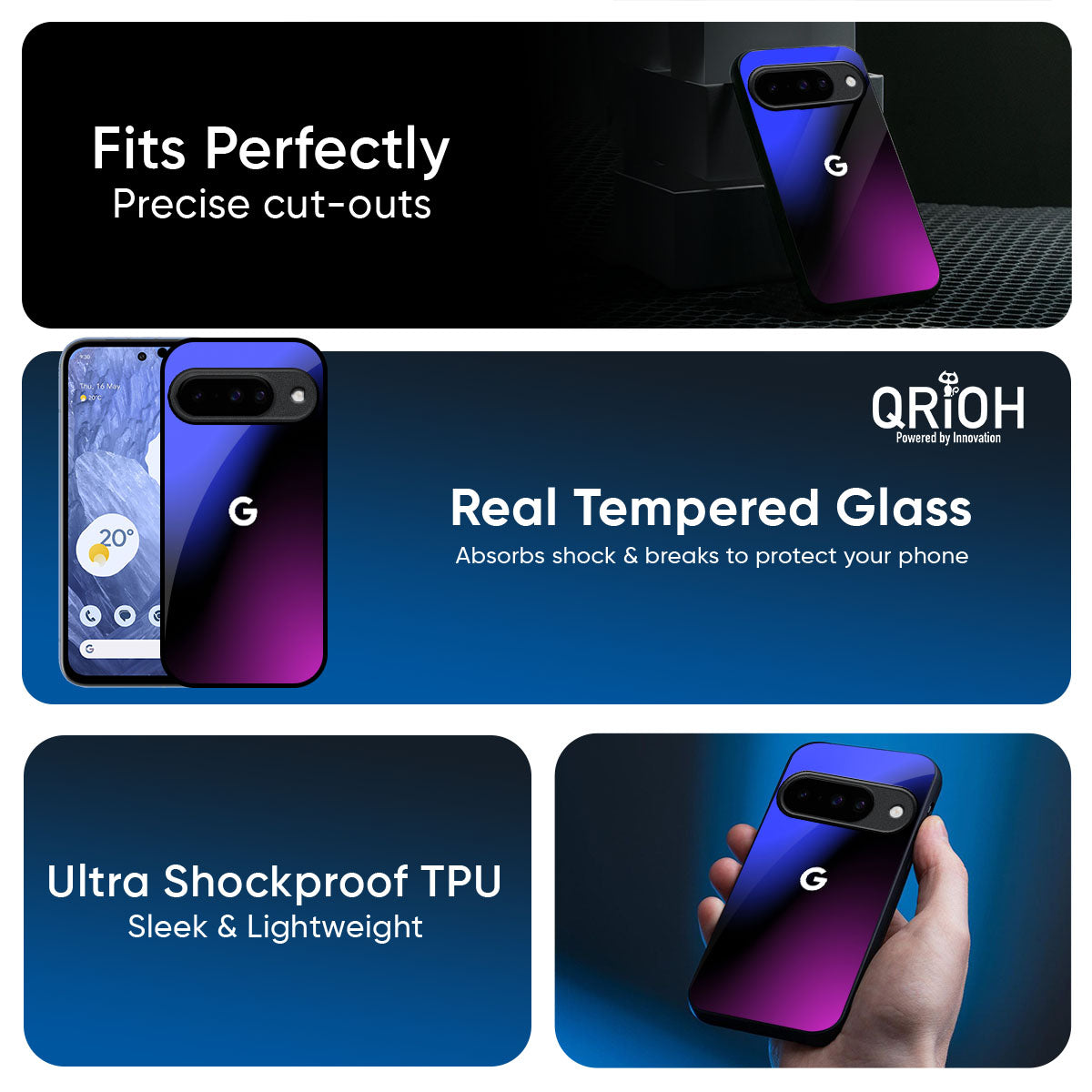 Viola Gradient Glass Case for Google Pixel 10 Pro XL 5G